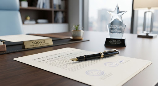 Corporate law office desk